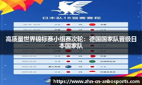 高质量世界锦标赛小组赛次轮：德国国家队晋级日本国家队